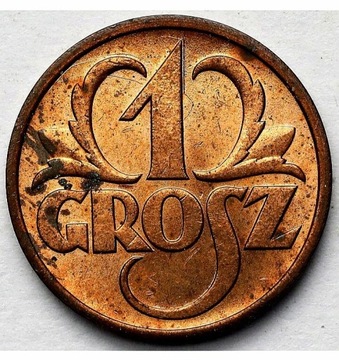 Moneta obiegowa II RP 1gr 1937r 