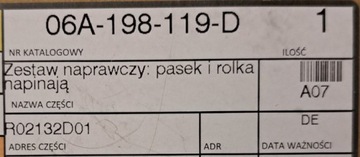 pasek rozrządu VW Golf 6 oryginał + pompa wody