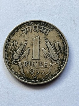 Indie 1 rupia 1977 rok