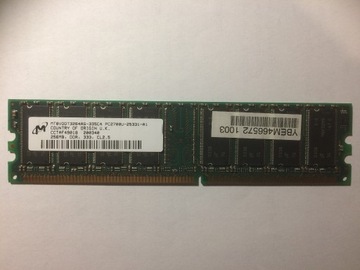 Pamięć RAM Micron 256MB DDR 333MHz PC2700U CL2.5