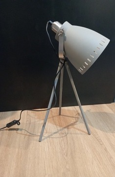 Lampka biurkowa stołowa szara industrial retro