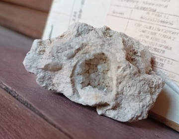 Kwarc, mini geoda kamień 