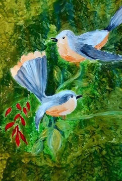 Obraz "Ptaszki z bajki"