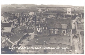 NIDZICA-Widok na zniszczoną Nidzicę-1915 FOTO RPPC