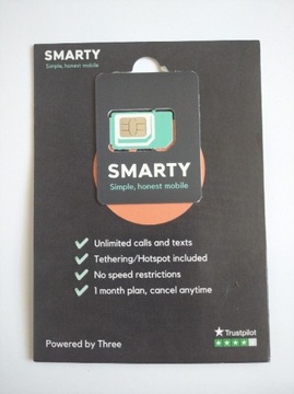 10x SMARTY karta SIM angielska UK roaming