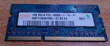 Pamięć PC3-8500 1GB Hynix.