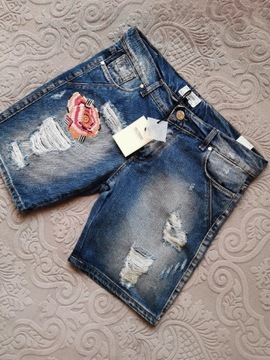 Fracomina szorty jeansowe dżinsowe spodenki 36 S