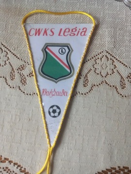 Legia Warszawa Proporczyk klasyczny Ładny stan