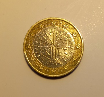 Moneta 1 euro 1999 Francja Egalite Fraternite