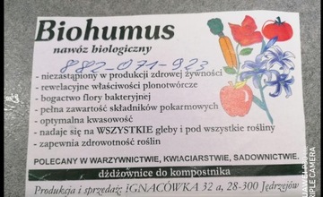 BIOHUMUS i Dżdżownice Kalifornijskie 