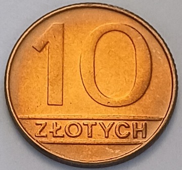 10 zł złotych 1989r. z rolki bankowej