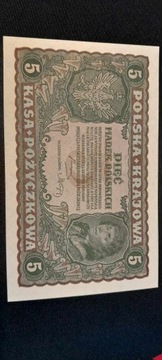 Banknot 5 marek polskich 1919 rok