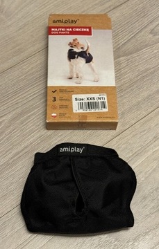 Amiplay - majtki na cieczkę czarne XXS
