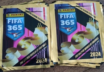 Panini FIFA 365 Naklejki 2024 saszetki 21 paczek 