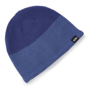ciepła czapka HT51 niebieska dzianinowa