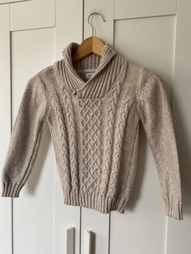 F&F beżowy sweter 122