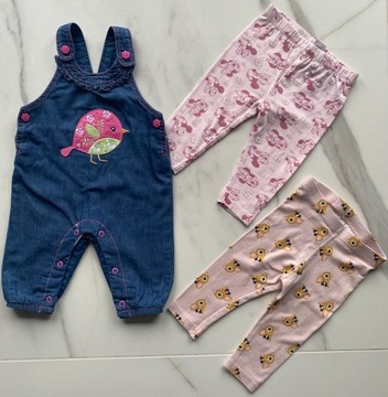 Baby club jeansowe spodnie h&m disney 62-68