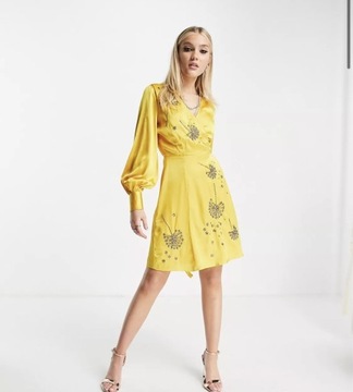 Asos hope&ivy dmuchawce zdobienia 36 s sukienka