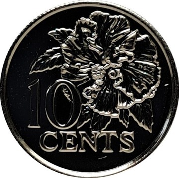 Trynidad i Tobago 10 cents 1975, prooflike KM#27
