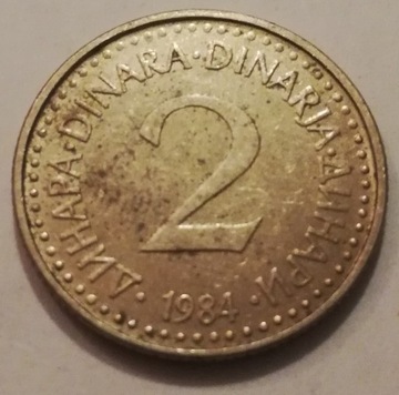 2 dinary 1984 Jugosławia
