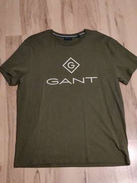 Gant męski t-shirt XL zieleń khaki