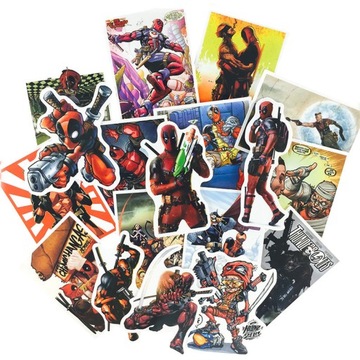 Naklejki Deadpool Marvel Komiks Film 40 sztuk