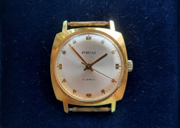 PRIM czechosłowacki zegarek złocony vintage