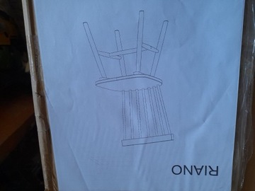 Krzesła Actona Riano 48,5x48x86 cm czarne 2szt