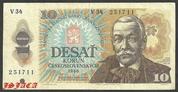 CZECHOSŁOWACJA 10 Koron 1986