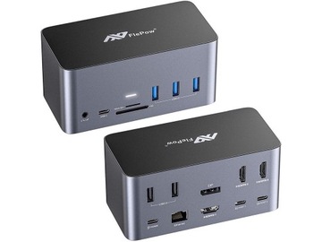 Hub 17w1 3xHDMI, 4xUSB-C, 4xUSB 3/2.0, TF/SD CARD 