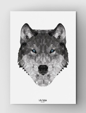 Plakat z wilkiem