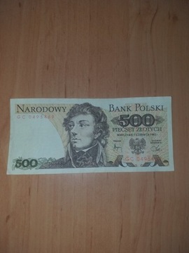 Banknot 500 zł 1982r.