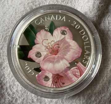 Srebrna moneta $20 - Rhododendron
