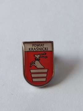Herb powiat Kraśnicki przypinka pin odznaka wpinka