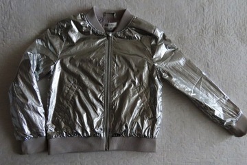 H&M srebrna kurtka bomber r.128