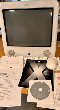 Apple eMac sprawny klawiatura mysz soft papiery