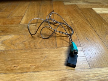 Kabel PS2 męski USB żeński