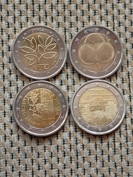Finlandia, 4 szt Moneta Okolicznościowa-2 Euro.