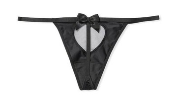 Victoria’s Secret stringi XL czarne serce sexy