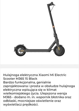 Hulajnoga  Xiaomi Mi Electric Scooter M365 1 S new