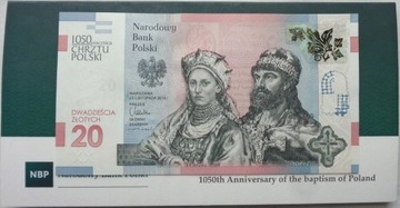 Banknot 20 ZŁ 1050. Rocznica Chrztu Polski 