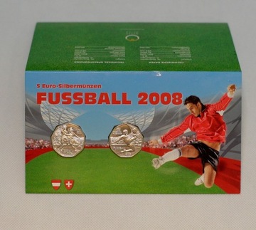 Zestaw 2x5 euro M.E. w piłce nożnej Austria 2008