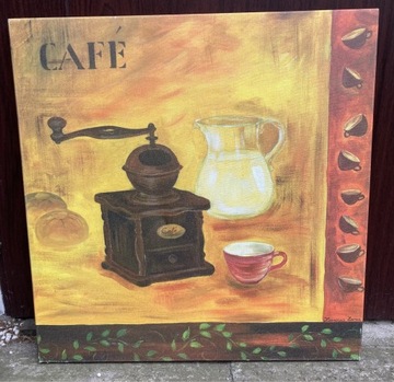 Obraz kawa młynek. Kuchnia kawiarnia 58x58