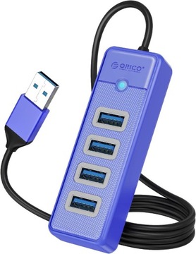 Hub USB 4w1 Orico Niebieski