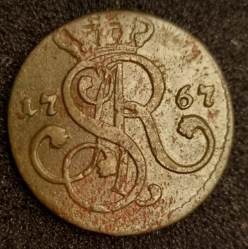 1 grosz koronny 1767 Stanisław A .Poniatowski 