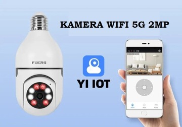 Kamera WIFI 2MP 5G E27 FUERS SD 1080p obrotowa