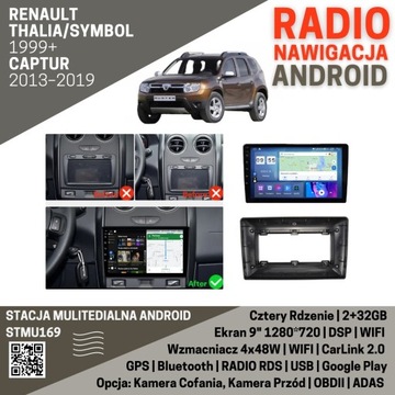 RADIO RENAULT CAPTUR 2013-2019 9" QUAD CORE 2+32GB