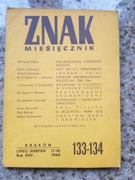 Znak miesięcznik nr 133-134. Literatura