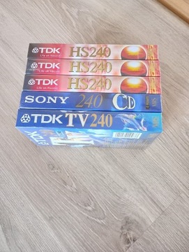 Kasety VHS 5 sztuk za 75zł nowe 
