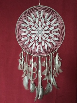 Łapacz snów mandala 45/92cm szydełko rękodzieło